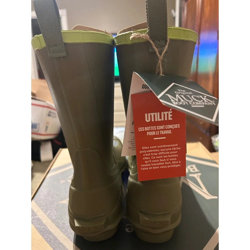 Muck Boot Company Harvester Mid Mens 14 Olive Green Waterproof Boots NEW